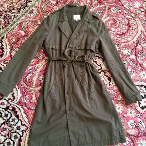 Silence + Noice green trench coat